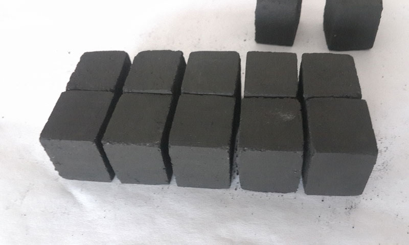 Cubic shisha charcoal