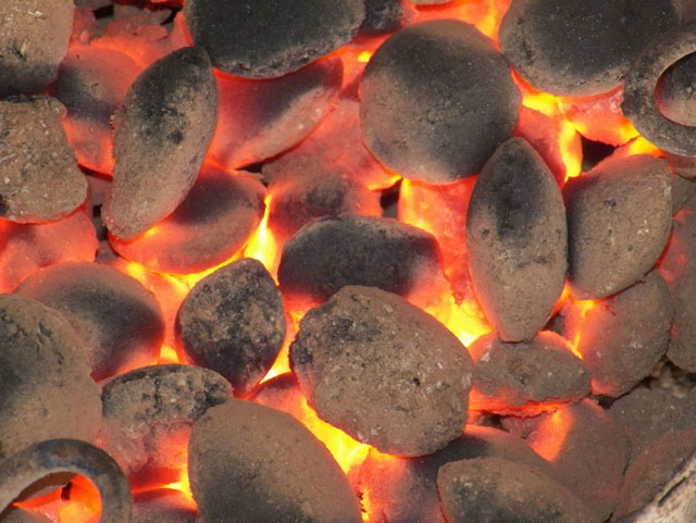charcoal briquette